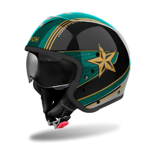 Airoh J110 Command Casco Modulare 2in1 Verde Menta Lucido ECE 22.06