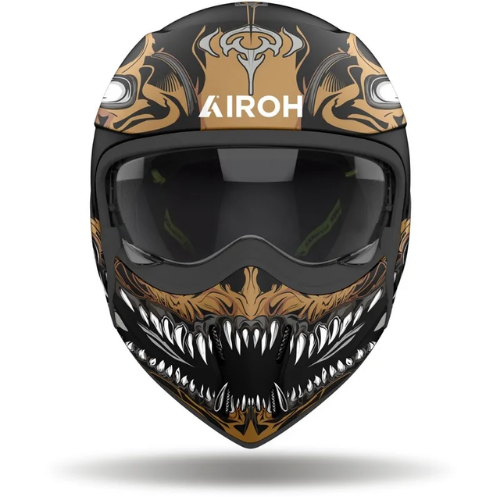 Airoh J110 ONI 2in1 Modular Helmet Black/Matte Gold ECE 22.06