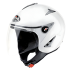 Airoh JT Casco Demi-Jet Bianco Lucido – Ultraleggero 900g ECE 22.05 Visiera Lunga