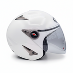 Airoh JT Casco Demi-Jet Bianco Lucido – Ultraleggero 900g ECE 22.05 Visiera Lunga