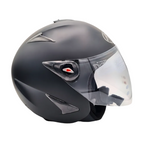 Airoh JT Casco Demi-Jet Nero Opaco – Ultraleggero 900g ECE 22.05 Visiera Lunga