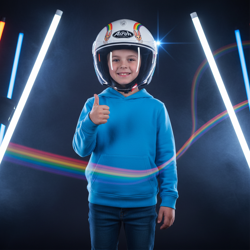 Airoh MR Jet Me Contro Te Casco Jet Bambino Lucido – ECE 22.05 Moto Scooter - Moon Bike - Vista 6