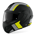 Airoh Mathisse Explore Casco Modulare Reversibile Nero/Giallo Fluo ECE 22.05
