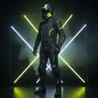 Airoh Mathisse Explore Casco Modulare Reversibile Nero/Giallo Fluo ECE 22.05