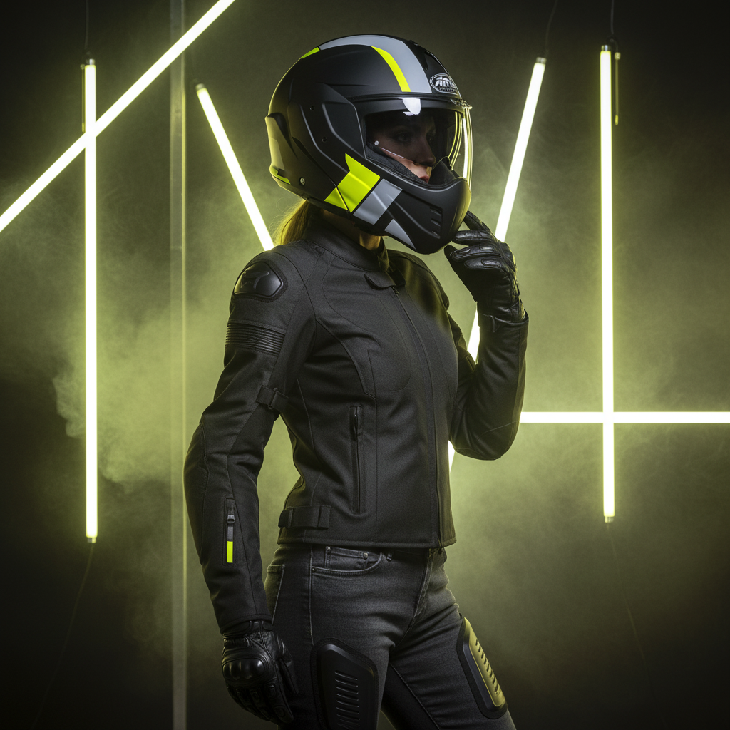Airoh Mathisse Explore Casco Modulare Reversibile Nero/Giallo Fluo ECE 22.05