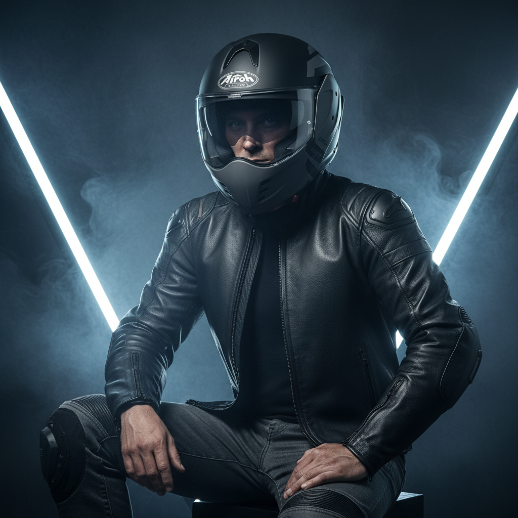 Airoh Mathisse Illusion Casco Modulare Antracite Opaco ECE 22.05
