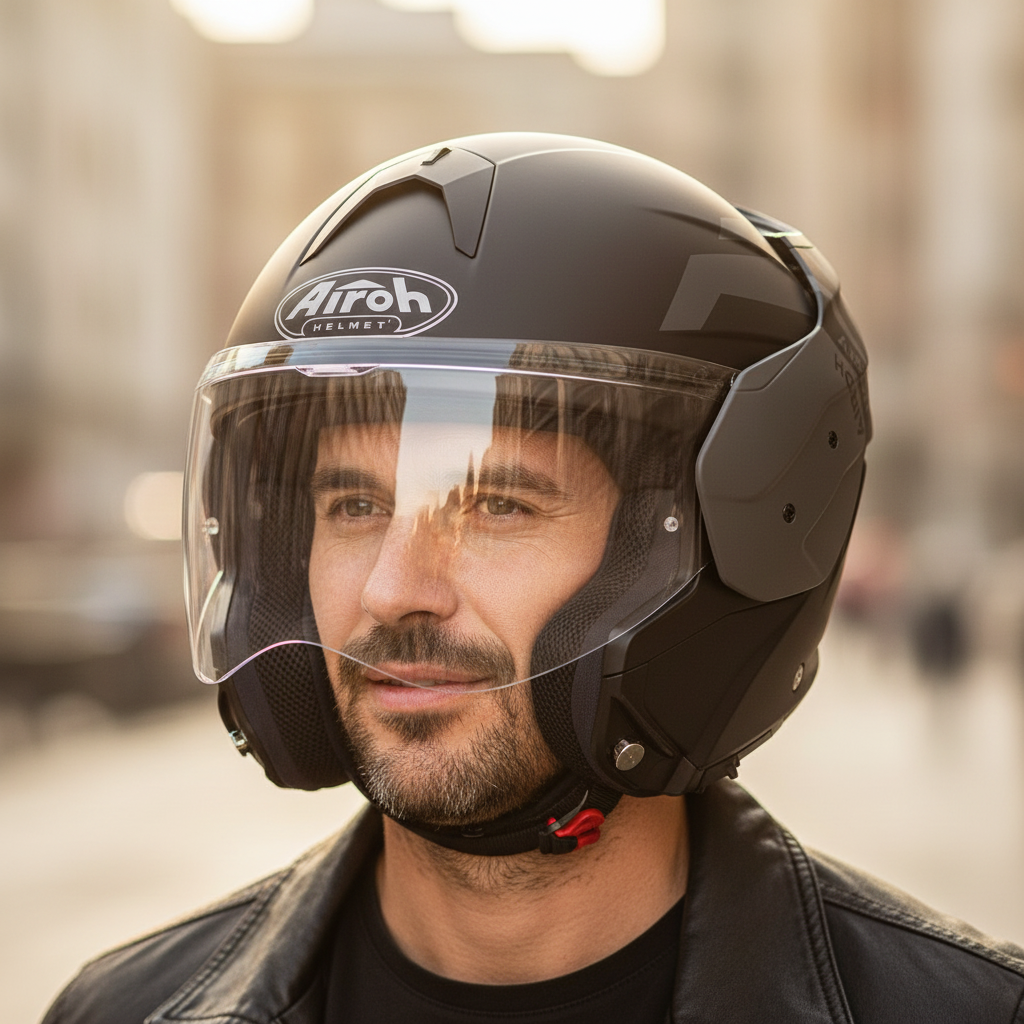Airoh Mathisse Illusion Casco Modulare Antracite Opaco ECE 22.05
