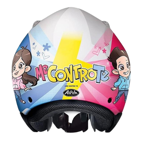 Airoh Airoh Mr Jet Me Contro Te Casco Jet Bambino – Lucido ECE 22.05 Bianco Caschi aperti - Moon Bike - Vista 2