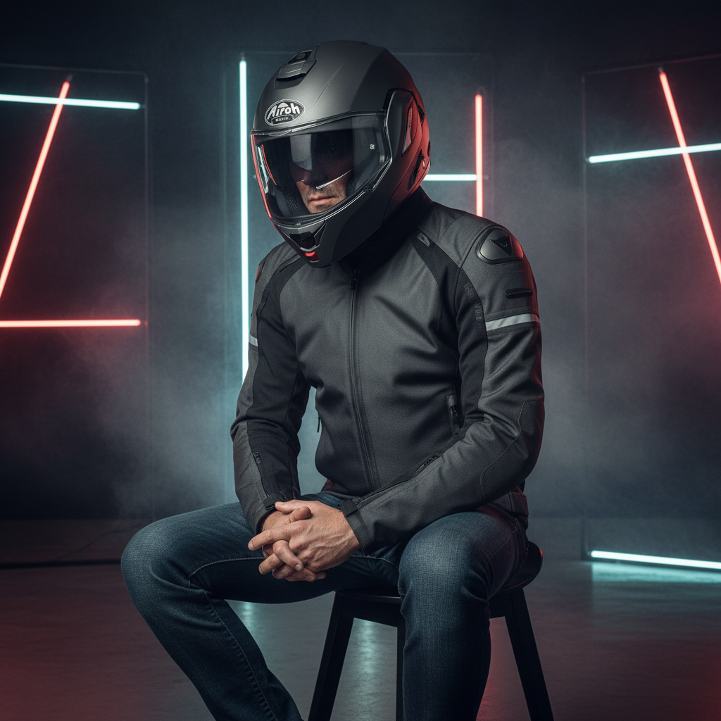 Airoh REV 19 Casco Modulare Flip-Up Antracite Opaco – Doppia Omologazione P/J ECE 22.05 con Pinlock - Moon Bike - Vista 8
