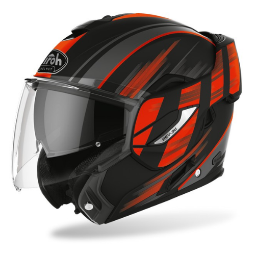 Airoh Airoh REV 19 Ikon Arancione Opaco – Casco Modulare P/J Flip-Up ECE Arancione Caschi modulari - Moon Bike - Vista 2