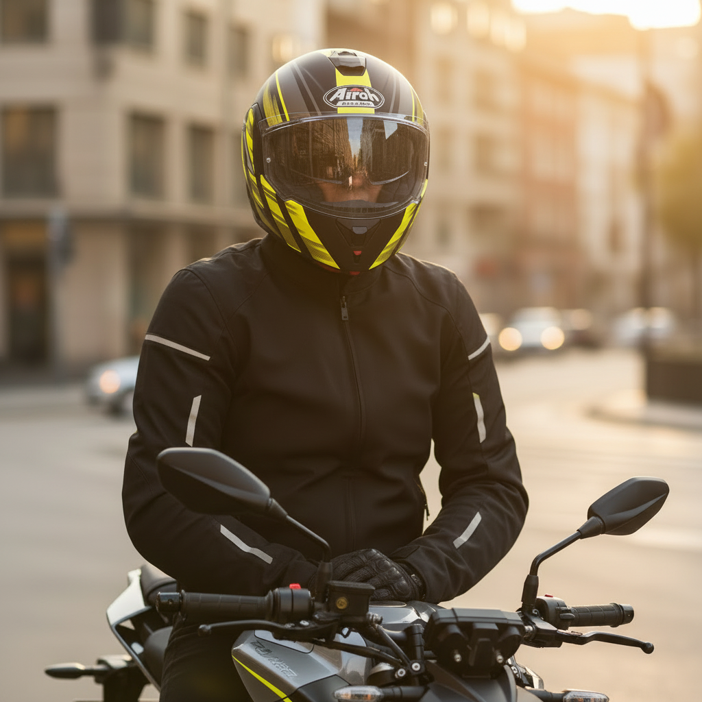 Airoh REV 19 Ikon Casco Modulare Flip-Up Giallo Opaco – Doppia Omologazione P/J ECE 22.05 - Moon Bike - Vista 4
