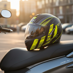 Airoh REV 19 Ikon Casco Modulare Flip-Up Giallo Opaco – Doppia Omologazione P/J ECE 22.05 - Moon Bike - Vista 5