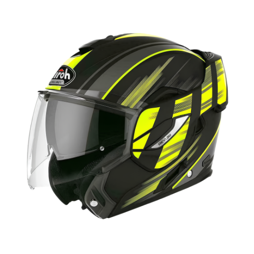 Airoh REV 19 Ikon Casco Modulare Flip-Up Giallo Opaco – Doppia Omologazione P/J ECE 22.05