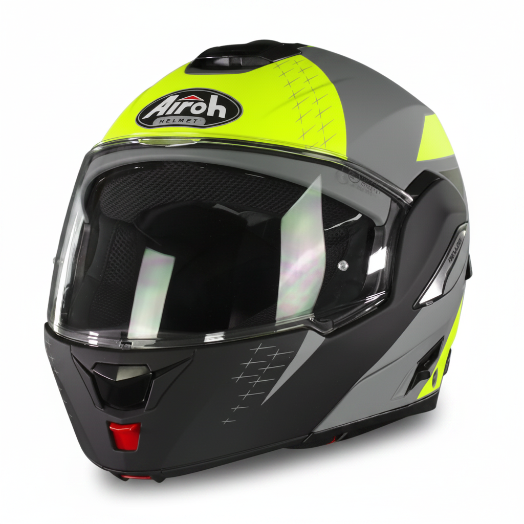 Airoh REV 19 Leaden Casco Modulare Giallo Opaco P/J Flip-Up ECE 22.05