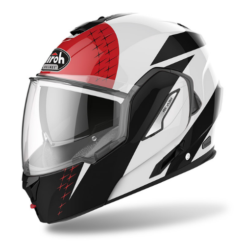 Airoh REV 19 Leaden Gloss Red Modular Helmet P/J Flip-Up ECE 22.05