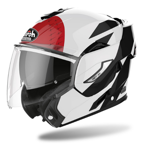 Airoh REV 19 Leaden Casco Modulare Rosso Lucido P/J Flip-Up ECE 22.05