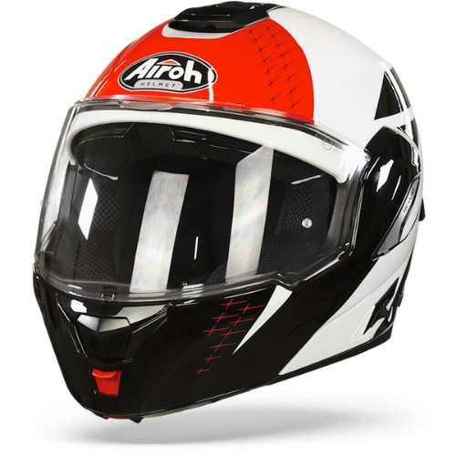 Airoh REV 19 Leaden Casco Modulare Rosso Lucido P/J Flip-Up ECE 22.05