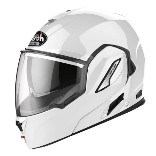 Airoh REV 19 White Gloss Modular Flip-Up Helmet – Dual P/J Homologation ECE 22.05