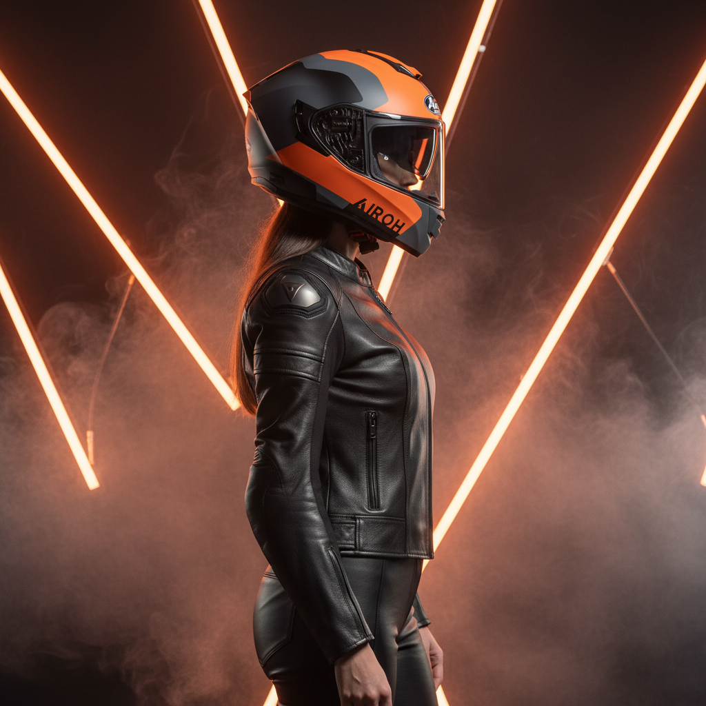 Airoh ST.501 Dock Integralhelm Matt Orange – HPC Pinlock Sonnenblende ECE 22.05
