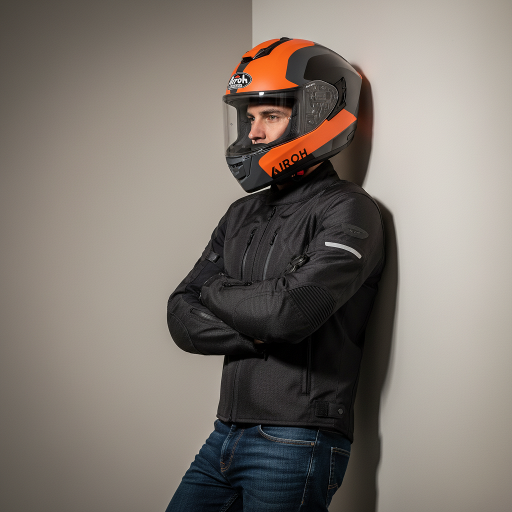 Airoh ST.501 Dock Integralhelm Matt Orange – HPC Pinlock Sonnenblende ECE 22.05