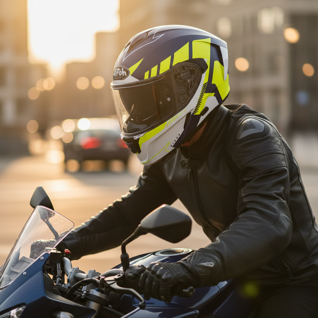 Airoh Spark Rise Casco Integrale Blu/Giallo Opaco HRT Pinlock ECE 22.05