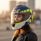 Airoh Spark Rise Casco Integrale Blu/Giallo Opaco HRT Pinlock ECE 22.05