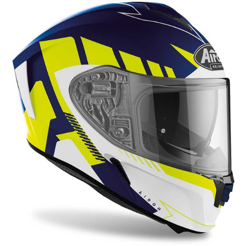 Airoh Spark Rise Casco Integrale Blu/Giallo Opaco HRT Pinlock ECE 22.05