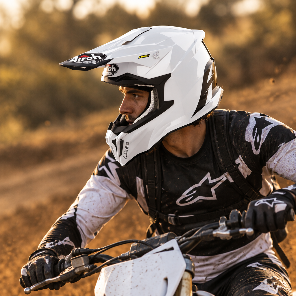 Airoh Strycker Color Casco Cross Blanco Brillante Talla M – HPC ECE 22.06
