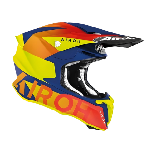 Airoh Twist 2.0 Lift Casco Cross Azzurro Opaco – HRT Double-D ECE 22.05 Motocross