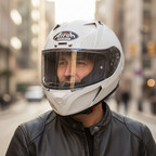 Airoh Valor Casco Integrale Bianco Lucido HRT Doppia Calotta ECE 22.05 - Moon Bike - Vista 6