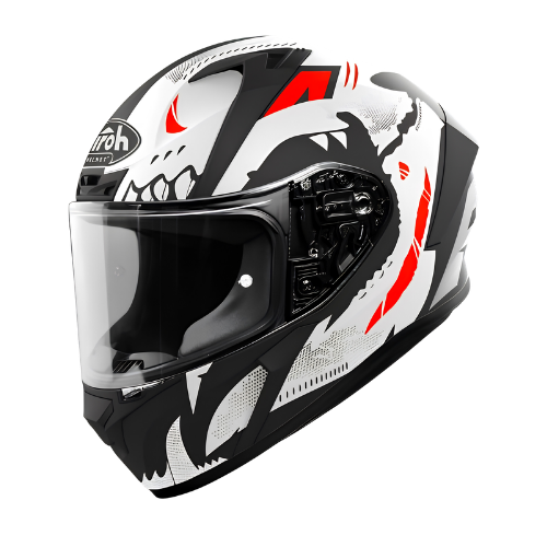 Airoh Valor Nexy Casco Integrale Bianco/Nero/Rosso Opaco HRT ECE 22.05