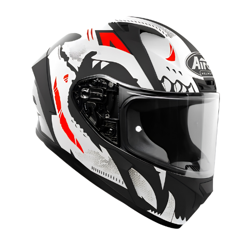 Airoh Valor Nexy Casco Integrale Bianco/Nero/Rosso Opaco HRT ECE 22.05