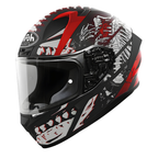 Airoh Valor Ribs Casco Integrale Opaco Nero Rosso – HRT Doppia Calotta ECE 22.05