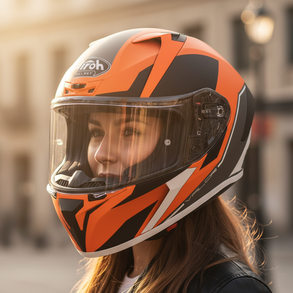 Airoh Valor Wings Casco Integrale Arancio Opaco HRT ECE 22.05