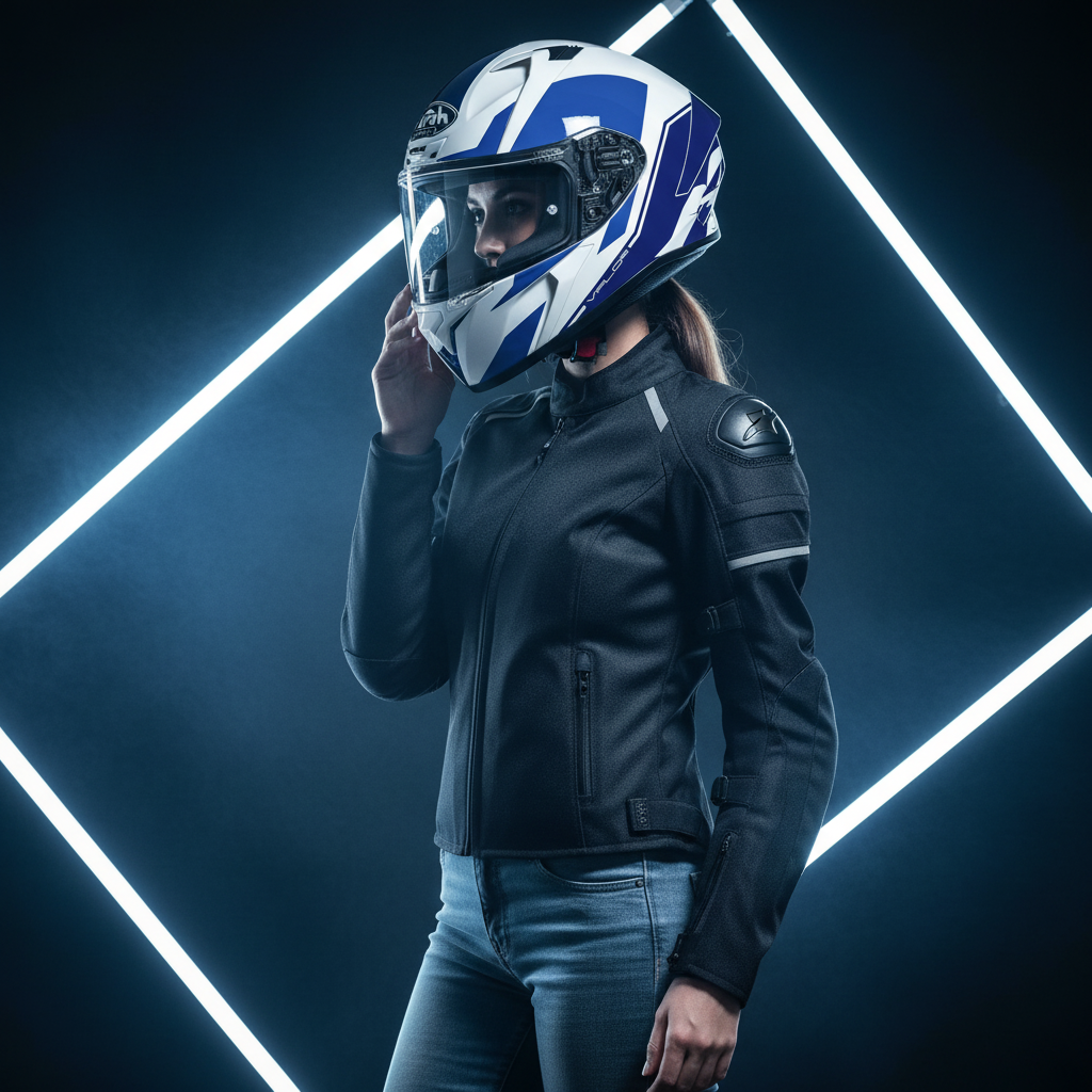 Airoh Valor Wings Casco Integrale Blu Lucido HRT ECE 22.05