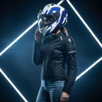 Airoh Valor Wings Casco Integrale Blu Lucido HRT ECE 22.05
