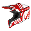 Airoh Wraap Broken Casco Cross Rosso Lucido HRT ECE 22.05