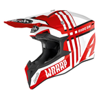 Airoh Wraap Broken Casco Cross Rosso Lucido HRT ECE 22.05