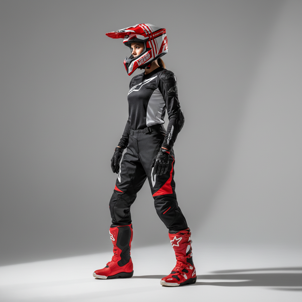 Airoh Wraap Broken Casco Cross Rosso Lucido HRT ECE 22.05