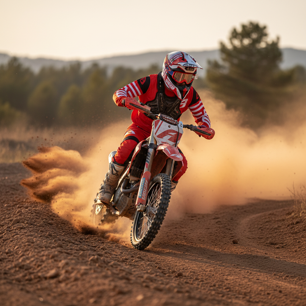 Airoh Wraap Broken Casco Cross Rosso Lucido HRT ECE 22.05