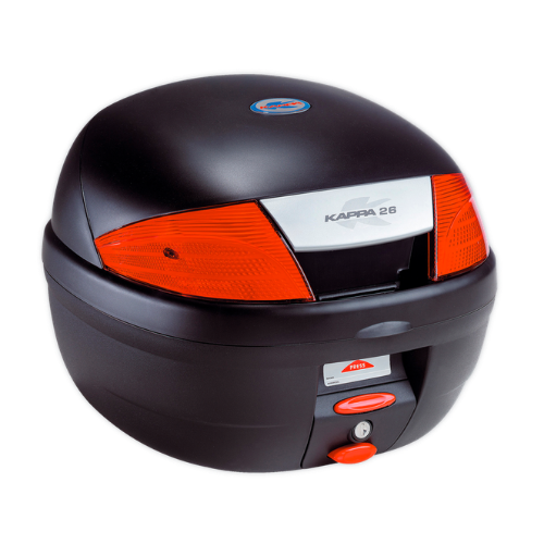 Kappa Moto Bauletto Kappa K26N Monolock 26L Nero Goffrato Impermeabile con Piastra K628 – Moto e Scooter Nero Bauli - Moon Bike - Vista 1