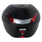 Kappa Moto Kappa K34N Bauletto Monolock 34 Litri Nero Catadiottri Rossi – Universale Moto e Scooter Nero Portamoto e portascooter per veicoli - Moon Bike - Vista 2