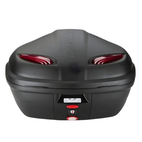 Kappa Moto Bauletto Kappa K47NN Manta 47L Monolock Nero Goffrato con Catadiottri Rossi – Piastra Universale Inclusa Nero Portamoto e portascooter per veicoli - Moon Bike - Vista 2