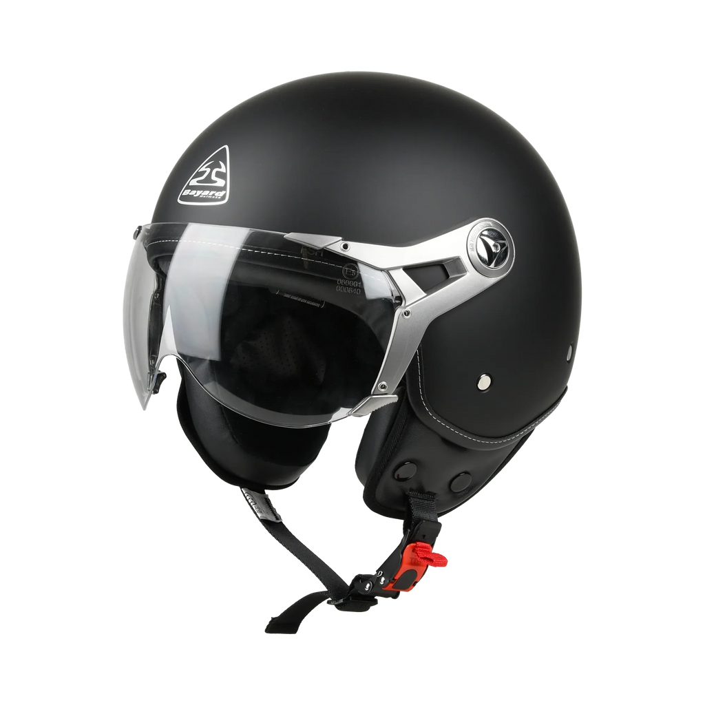 Bayard XP-11 Apollo Nero Opaco Casco Jet ECE 22.06 Visiera Ribaltabile, codice 168388 — Bayard