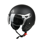 Bayard XP-11 Apollo Nero Opaco Casco Jet ECE 22.06 Visiera Ribaltabile, codice 168388 — Bayard