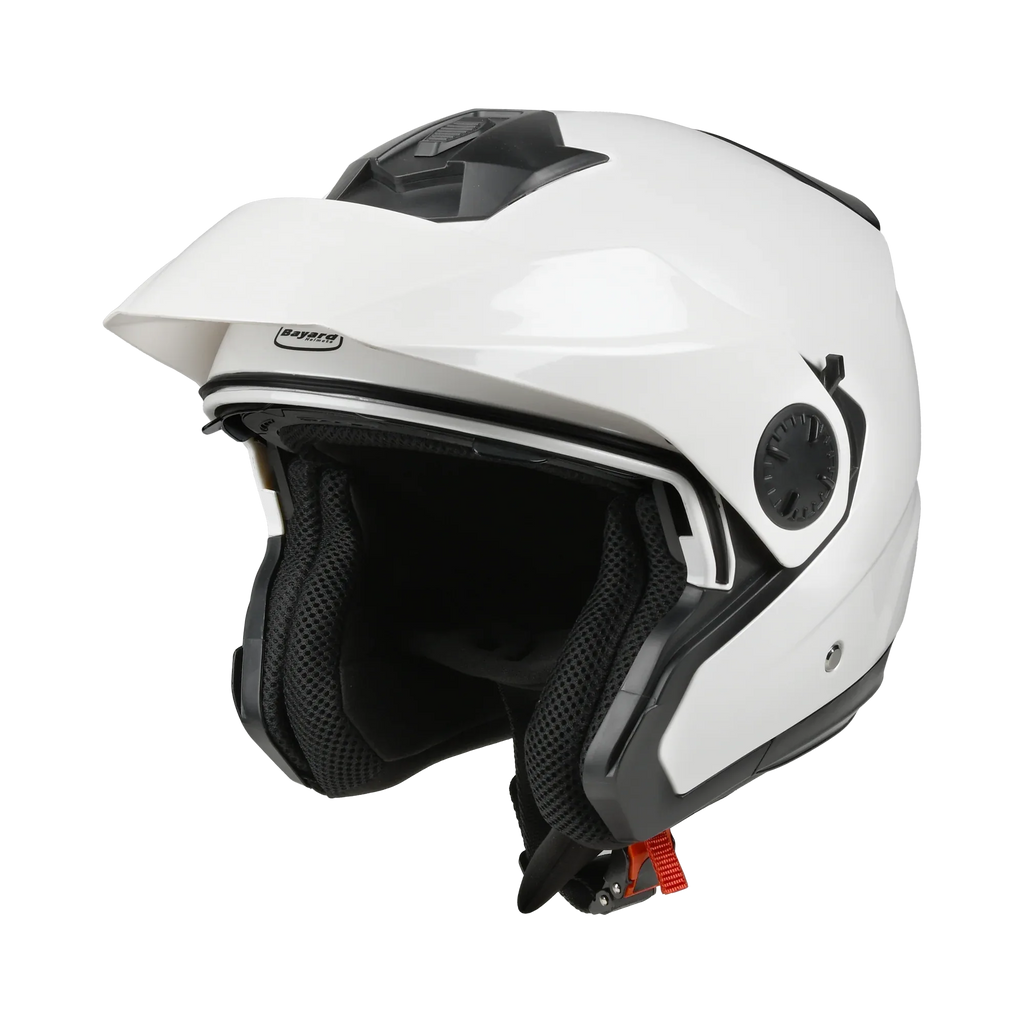 Casco jet Bayard XP-66 S Quasar 3in1 bianco con frontino e visiera lunga removibili, ECE 22.06