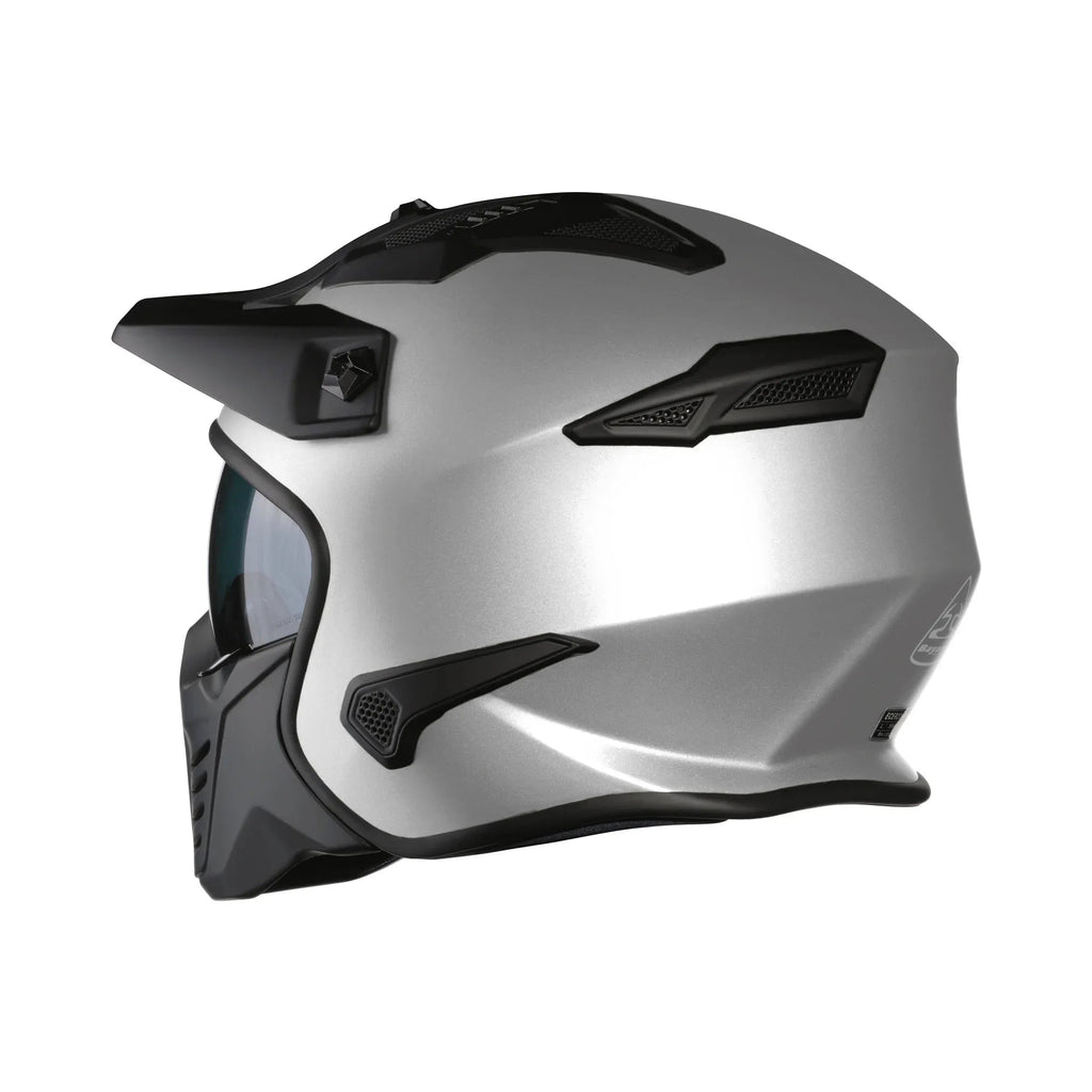 Bayard XP-69 S Draco Hybrid Grigio Argento Casco Crossover ECE 22.06: Jet e Chiuso, codice articolo 137007