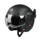 Flip-Back 180° Bayard XP-77 S Phoenix Nero Opaco Casco Modulare ECE 22.06 P/J, articolo 168423 — Moon Bike