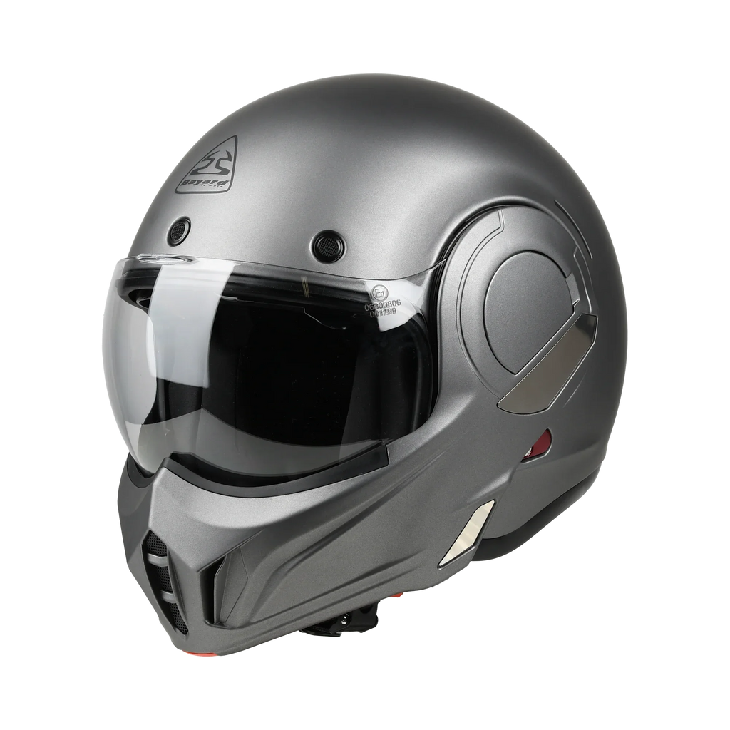 Bayard XP-77 S Phoenix Casco Modulare Flip-Back – ECE 22.06 Doppia Omologazione P/J Grigio scuro - Moon Bike - Vista 10