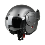 Flip-Back 180° Bayard XP-77 S Phoenix Grigio Scuro Casco Modulare ECE 22.06 P/J, articolo 168426 — Moon Bike